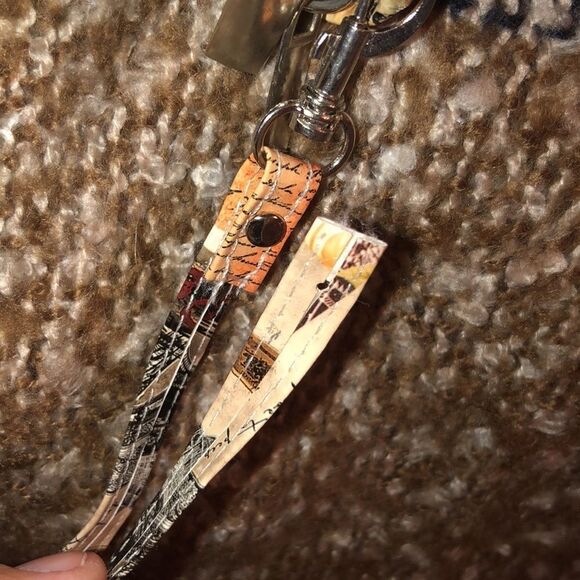 Paris Themed Wristlet Accordion Double Zip Wallet - Picture 11 of 11